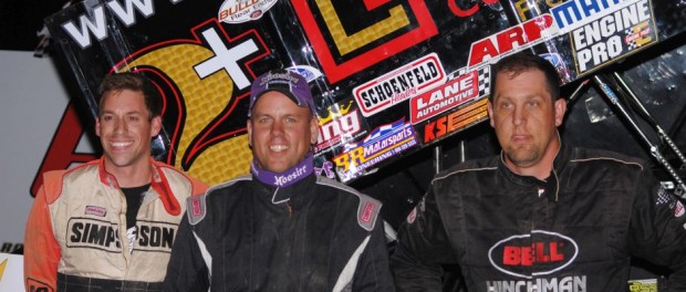 (l to r) Third place Thomas Schinderle, winner Brian Smith, and second place Steve Irwin. (T.J. Buffenbarger Photo)