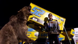 Blake Hahn and a bear.  (Bryan Hulbert Photo)