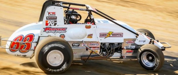 #63 Kody Swanson leads Chris Windom by 10 points heading into this Saturday night's USAC Silver Crown Championship season finale at Eldora. (Rich Forman Photo)