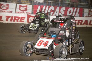 Chad Boat (84X), Donny Schatz (15) and Jerry Coons Jr (5) (Serena Dalhamer photo)