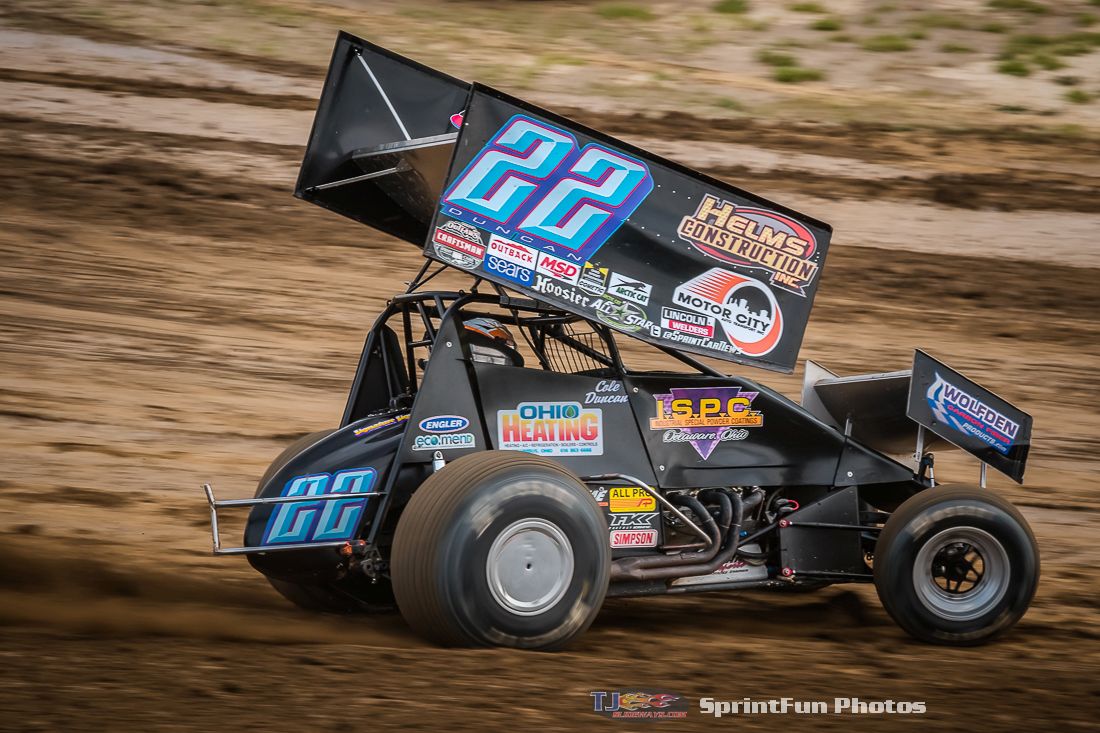 Duncan Wins Ohio Sprint Car Series Feature at Atomic Speedway