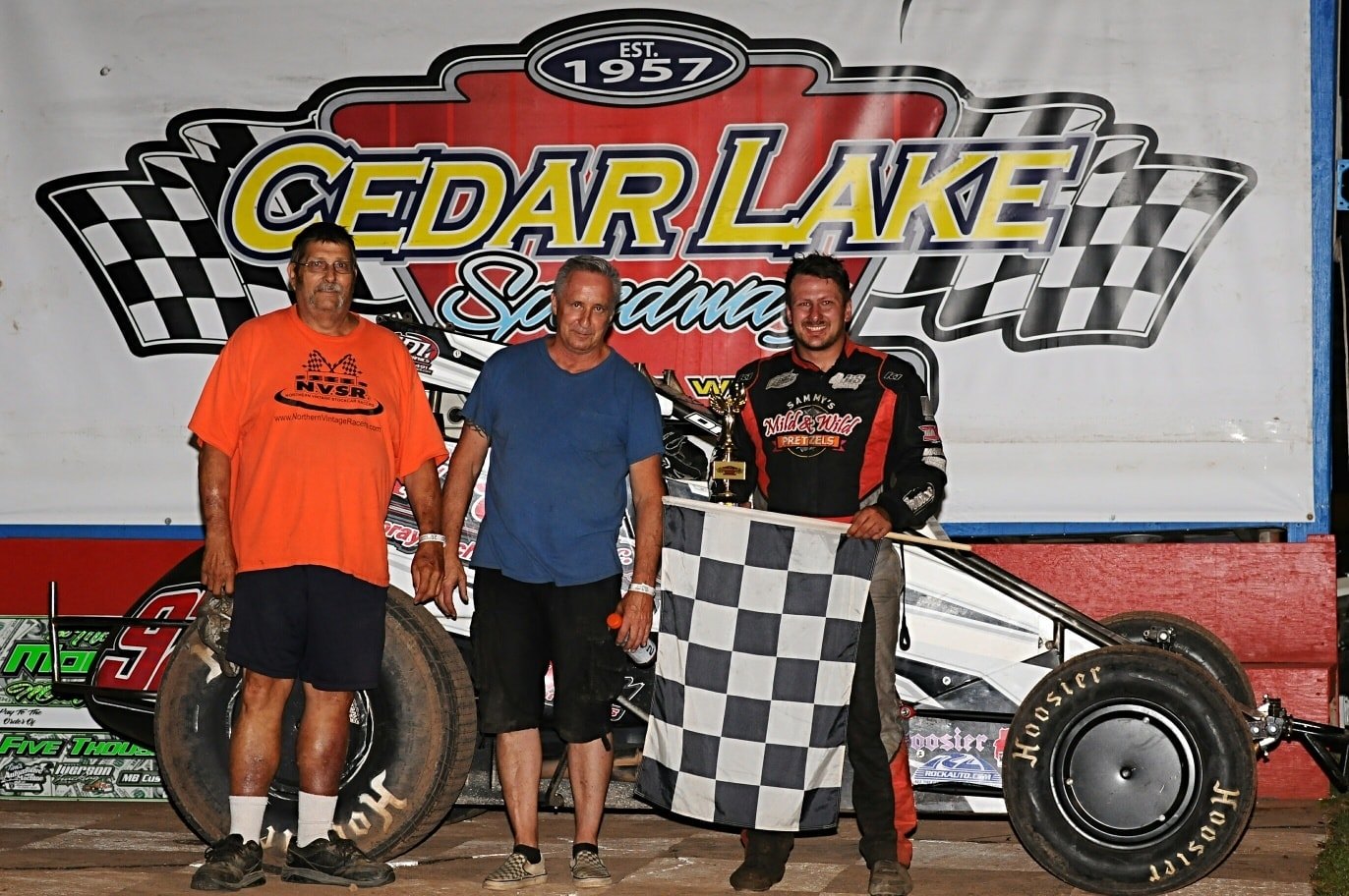 Cam Schafer Bests 27 Car Field at Cedar Lake Speedway – TJSlideways.com