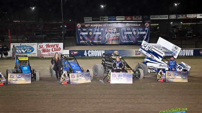 4-Crown Nationals feature winners Logan Seavey and Zeb Wise. (Mike Campbell photo)