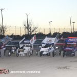Cars waiting to be pushed off at Volusia Speedway Park. (Action Photo)