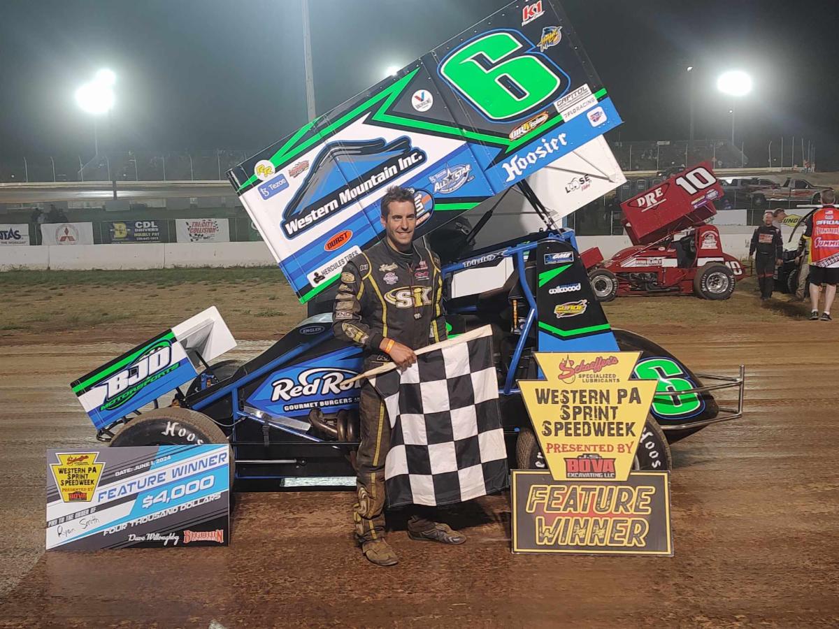 RYAN SMITH WINS HIS 2ND WESTERN PA SPRINT SPEEDWEEK EVENT