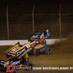 Corey Eliason (#8) racing with Tyler Courtney (#7). (Dan McFarland photo)