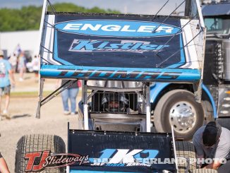 Cale Thomas at Attica Raceway Park during the Brad Doty Classic at Attica Raceway Park. (Dan McFarland photo)