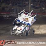 Bill Balog (#17B) and Rico Abreu (#24) racing for the lead at Knoxville Raceway. (Serena Dalhamer Photo)