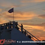 The Butler Motor Speedway grandstands at sunset. (T.J. Buffenbarger Photo)