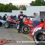 The pit area at Kalamazoo Speedway. (T.J. Buffenbarger Photo)