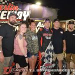 Tyler Roahrig with his friends in victory lane Saturday at Berlin Raceway. (T.J. Buffenbarger Photo)