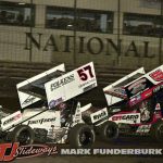 Kyle Larson (#57) and Ryan Timms (#5T). (Mark Funderburk Photo)