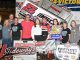 Jake Bubak with his family and crew in victory lane at Lucas Oil Speedway. (Ryan Black Photo)