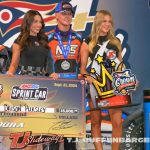 Daison Pursley in victory lane at Eldora Speedway. (T.J. Buffenbarger Photo)