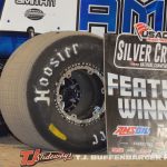 Mitchel Moles right rear tire after the USAC Silver Crown Series feature at Eldora Speedway. (T.J. Buffenbarger Photo)