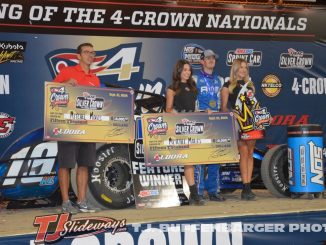 Mitchel Moles in victory lane at Eldora Speedway. (T.J. Buffenbarger Photo)