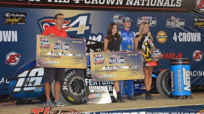 Mitchel Moles in victory lane at Eldora Speedway. (T.J. Buffenbarger Photo)