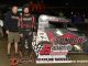 Jake Neuman in victory lane at Jacksonville Speedway. (Mark Funderburk Photo)