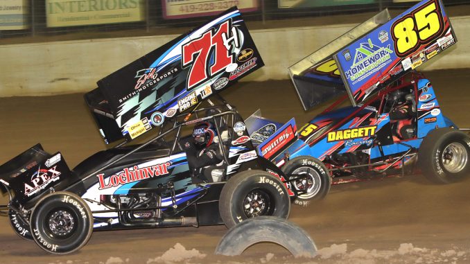 Max Stambaugh leading Dustin Daggett