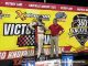 Austin McCarl in victory lane at Knoxville Raceway. (Serena Dalhamer Photo)