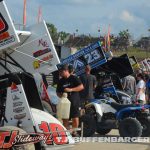 Eldora pit area before the Double Down Duels at Eldora Speedway. (T.J. Buffenbarger Photo)