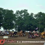 Heat race at Butler Motor Speedway. (T.J. Buffenbarger Photo)