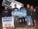 Chase Ridenour in victory lane with this crew Friday night at Tri-City Motor Speedway. (Jim Denhamer Photo)