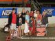 Kameron Key with his family and team in victory lane at Federated Auto Parts Raceway Park at I-55. (Mark Funderburk Photo)
