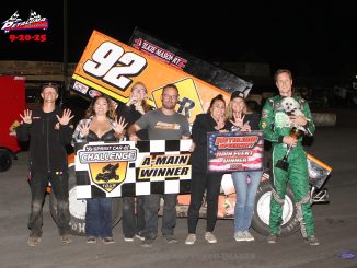 Andy Forsberg after winning the Adobe Cup at Petaluma Speedway. (Action Captured Images)