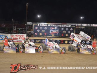 Daison Pursley and Rico Abreu pose with their winning entries after the 2025 edition of the 4-Crown Nationals. (T.J. Buffenbarger Photo)