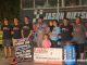 Kyle Cummins with his family and crew in victory lane at Butler Motor Speedway. (T.J. Buffenbarger Photo)