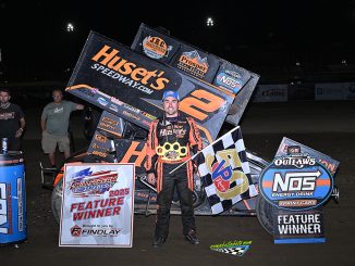 David Gravel in victory lane at Millstream Speedway. (Mike Campbell Photo)
