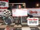 Max Frank after winning the GLTS feature Saturday at Silver Bullet Speedway. (Jim Denhamer Photo)
