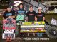 Cameron Martin with his crew after winning the Stewart Alley Memorial at Eagle Raceway. (Tyler Carr Photo)