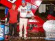 Dale Blaney with this brother Dave in victory lane after winning the World of Outlaws feature Saturday night at Sharon Speedway. (Tyler Carr Photo)