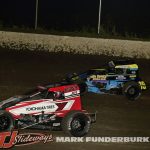 Mario Clouser (#6) and Briggs Danner (#39) Friday at Tri-City Speedway. (Mark Funderburk Photo)