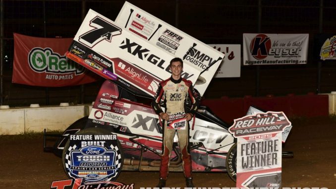 Will Armitage in victory lane at Red Hill Raceway. (Mark Funderburk Photo)