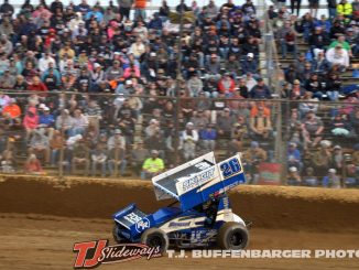 Justin Peck at Butler Motor Speedway during a High Limit Racing event. (T.J. Buffenbarger Photo)