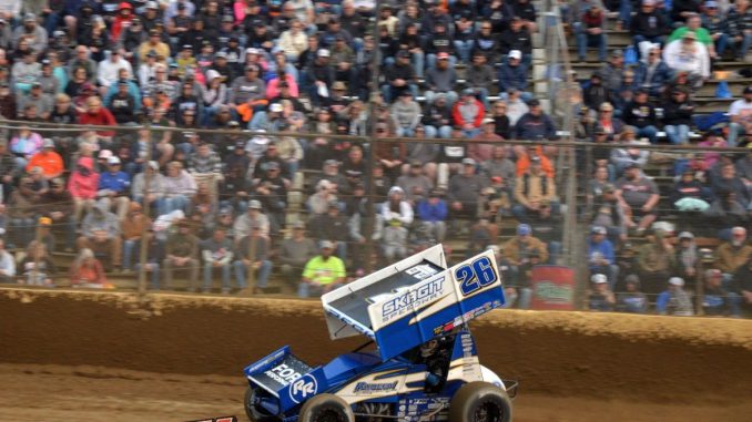Justin Peck at Butler Motor Speedway during a High Limit Racing event. (T.J. Buffenbarger Photo)