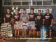 Kyle Cummins with his crew in victory lane Saturday night at Butler Motor Speedway. (T.J. Buffenbarger Photo)
