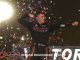 Kyle Cummins celebrates his triumph in Friday night's USAC NOS Energy Drink Indiana Sprint Week Presented by K & N Filters event at Putnamville's Lincoln Park Speedway. (David Nearpass Photo)