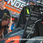 Cody Jacobs looking over David Gravel's entry. (T.J. Buffenbarger Photo)