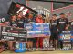 Corey Day with his crew after winning Friday night at Eldora Speedway. (T.J. Buffenbarger Photo)
