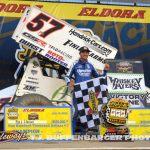 Kyle Larson in victory lane at Eldora Speedway. (T.J. Buffenbarger Photo)