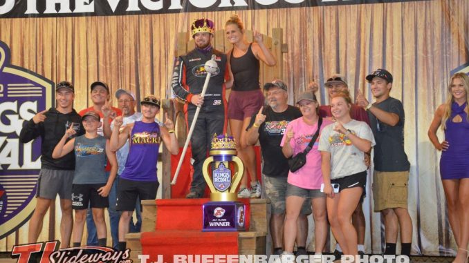 Antony Macri with family and friends after winning the 43rd Kings Royal at Eldora Speedway. (T.J. Buffenbarger Photo)