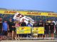 Kyle Larson with his team in victory lane after winning the Jokers Jackpot at Eldora Speedway. (T.J. Buffenbarger Photo)