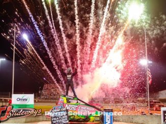 Justin Grant captured his sixth career Chili's Sprint Car Smackdown victory, and his fourth in a row, on Saturday night at Indiana's Kokomo Speedway. (Ryan Sellers Photo)