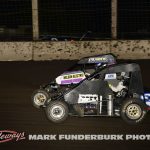 Clayton Vanderploeg (#3) racing with Cruz Stanfill (#51S) Friday at Lincoln Speedway. (Mark Funderburk Photo)