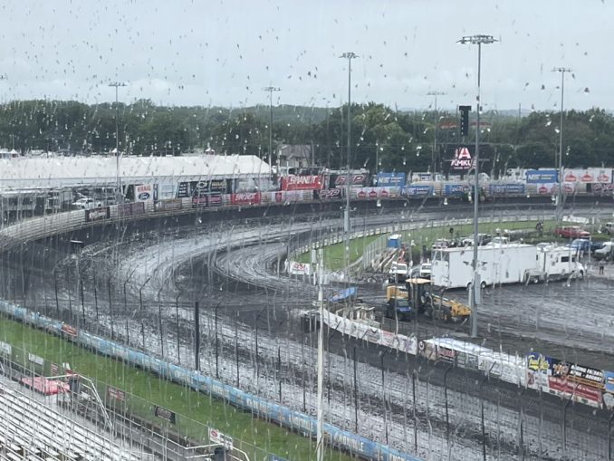 Knoxville Raceway on Friday after rain showers hit Knoxville Raceway. (T.J. Buffenbarger Photo)