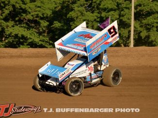 Paul Nienhiser at Butler Motor Speedway during the Interstate Racing Association program. (T.J. Buffenbarger Photo)